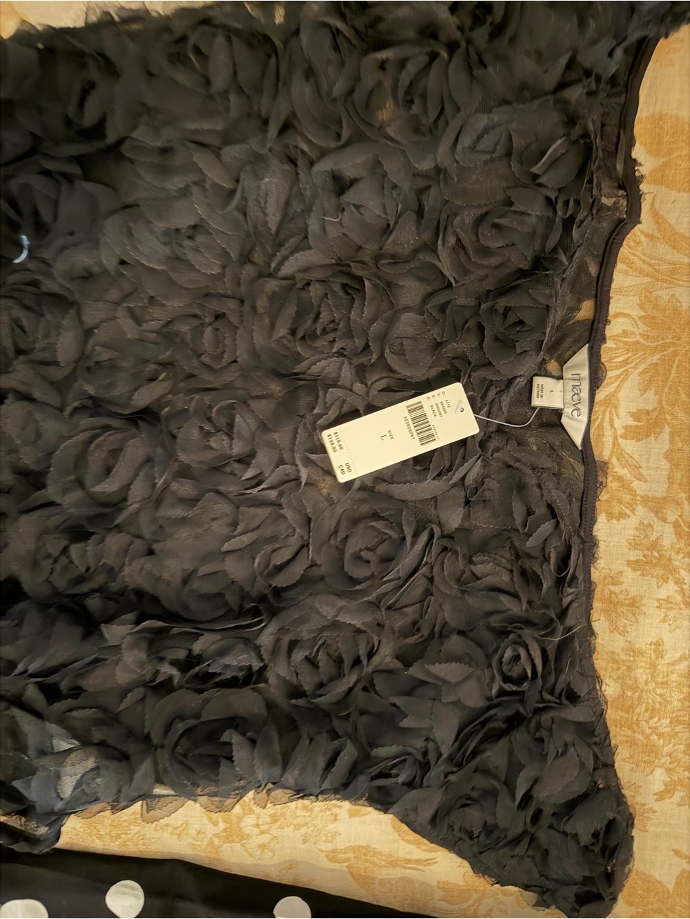 MAEVE OFF-SHOULDER ROSETTE TOP - Picture 6 of 6